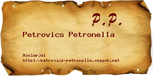 Petrovics Petronella névjegykártya
